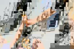 Little girl getting ice cream