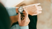 A watch on a mans wrist