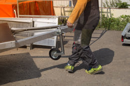 A store that sells trailers.Car open trailer.