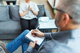 Mid adult woman at psychologist office
