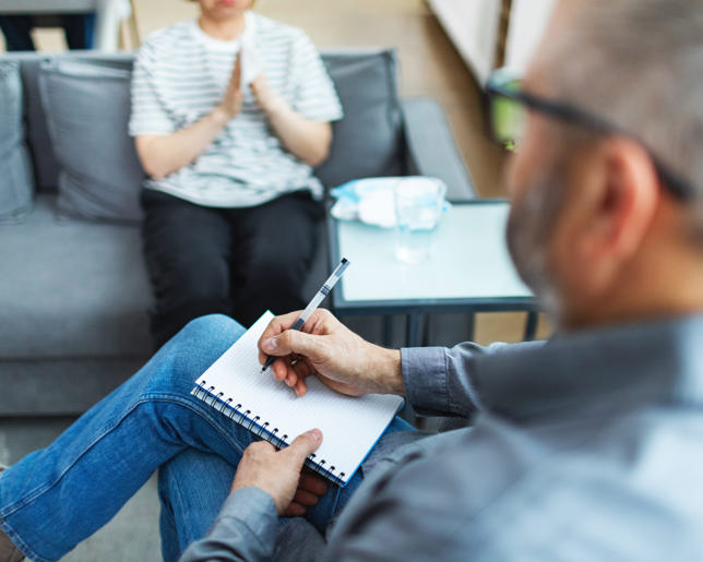 Mid adult woman at psychologist office