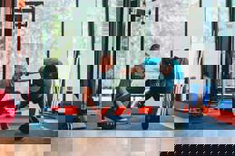 Workout with personal trainer