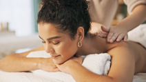woman relaxing spa massage therapy