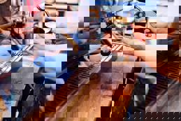 Barista crafting coffee 