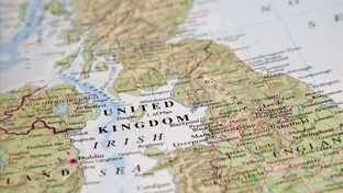A map of  the United Kingdom