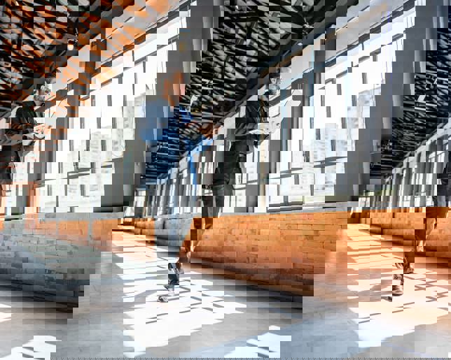 businessman using laptop at office