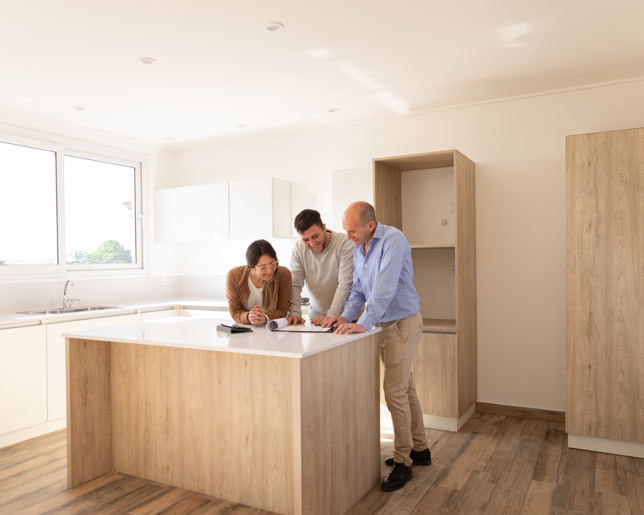 Couple renting new apartment