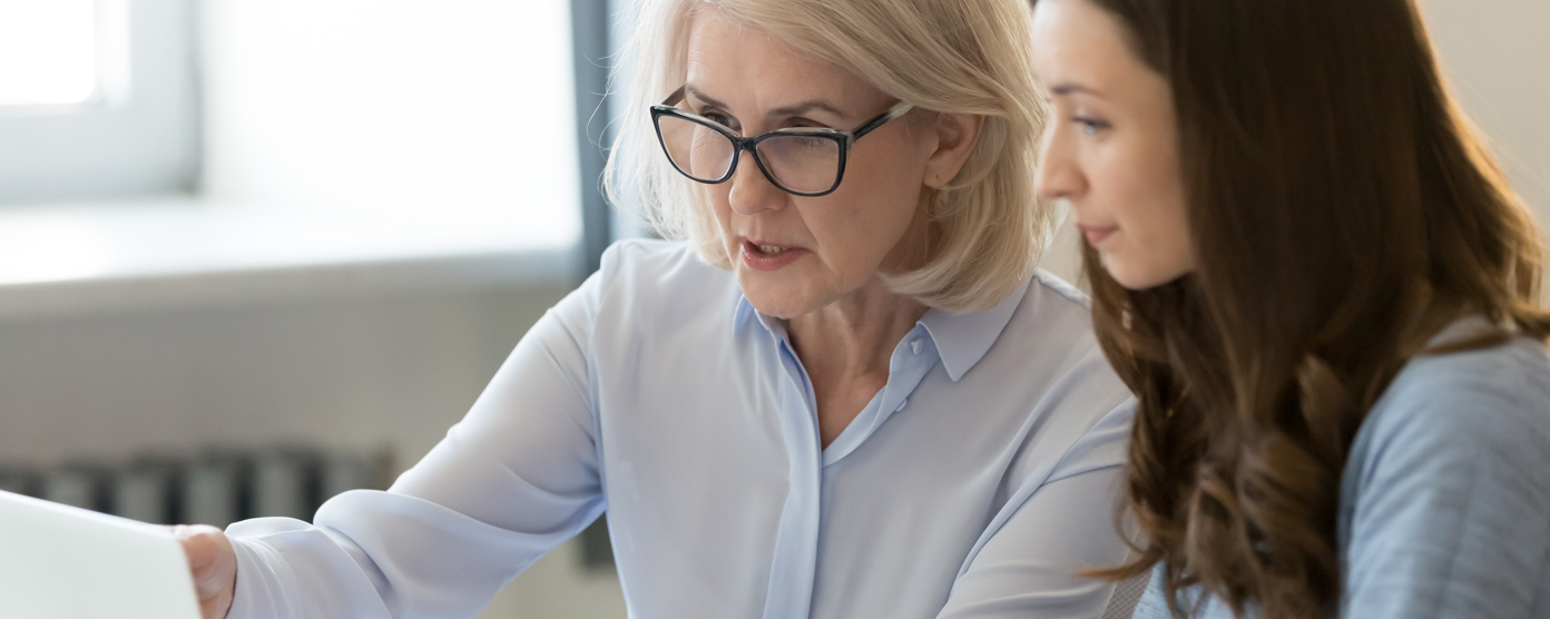Two women are discussing each other