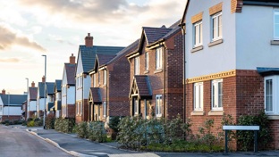 Row of new build houses
