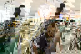 Soldier on the airport 