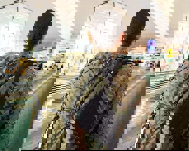 Soldier on the airport 