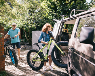 Fatbikes for their campervan trip