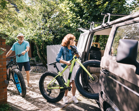 Fatbikes for their campervan trip