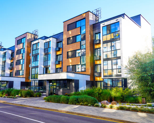 Residential building in contemporary architecture