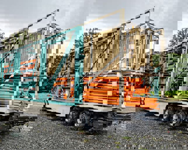 Showperson transporting rollercoaster parts