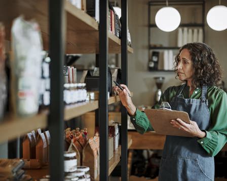 Taking inventory on store shelves