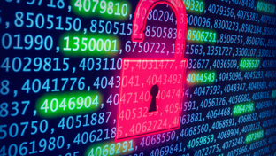  Abstract screen of code highlighting cyber attack alerts, data breaches, malware, ransomware, and system safety compromised warnings