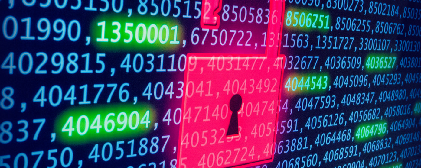  Abstract screen of code highlighting cyber attack alerts, data breaches, malware, ransomware, and system safety compromised warnings