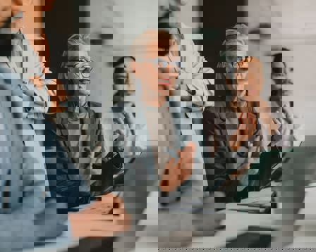 Group of professionals in business meeting