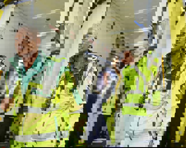 Ambulance paramedic arriving scene