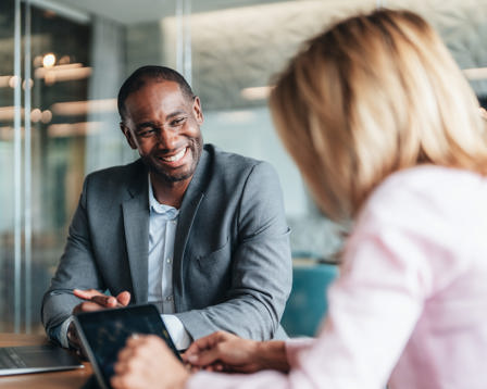 Client consultation in the office