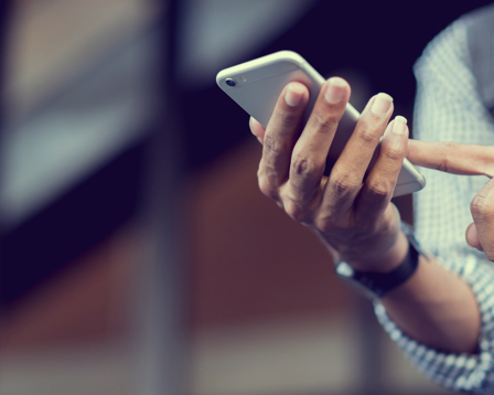 A person uisng phone