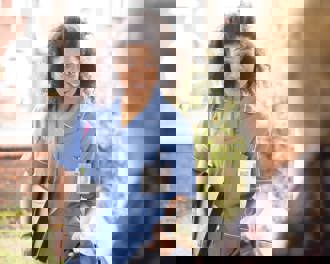 Community carer visit to senior