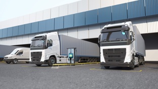 electric lorries charging
