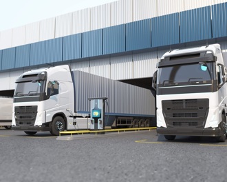 electric lorries charging