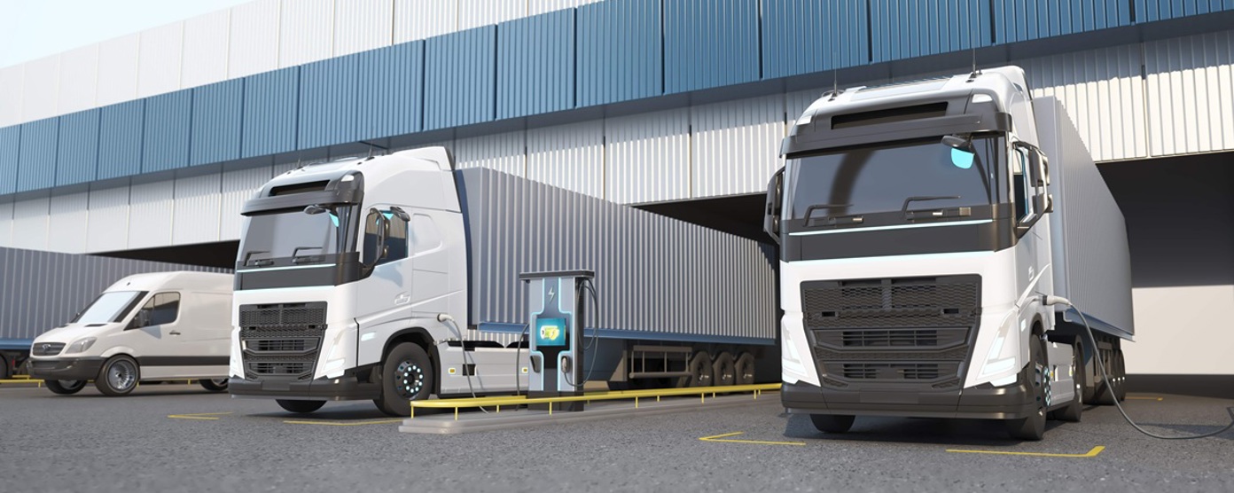 electric lorries charging