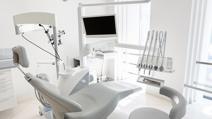  Dental chair with dental equipment