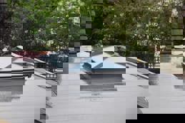 Glass roof light on flat roof