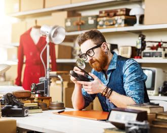 Checking vintage items