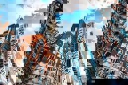 Modern financial district 