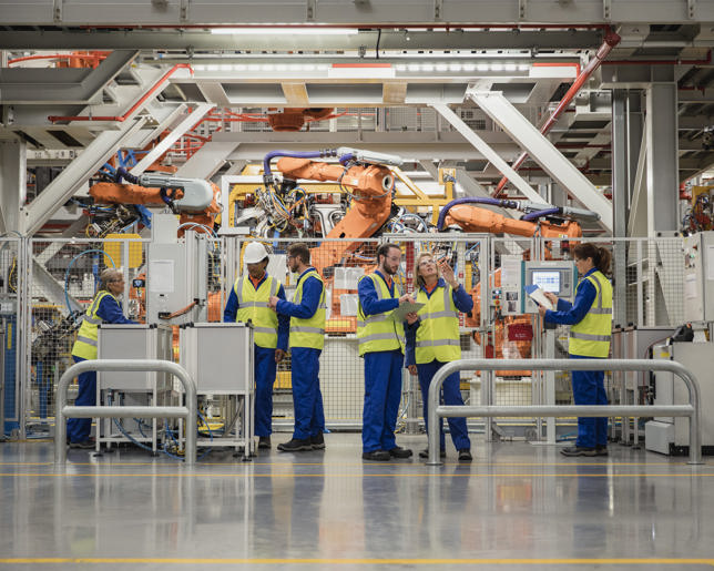 Group of Factory Workers 