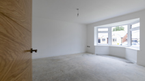An empty room under renovation in a new bungalow