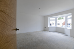 An empty room under renovation in a new bungalow