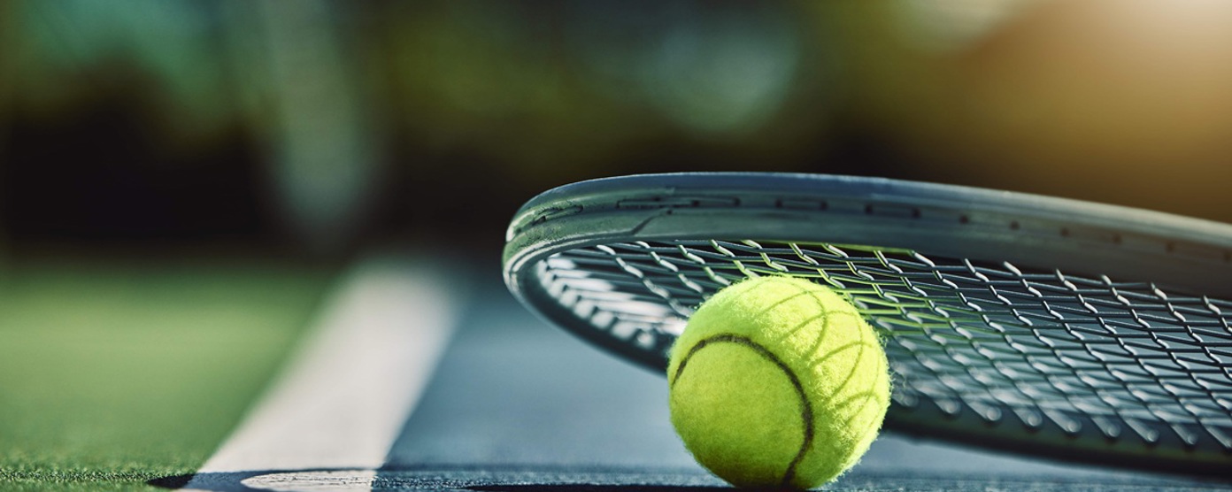 tennis racket and ball