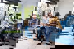 Couple buying house with agent