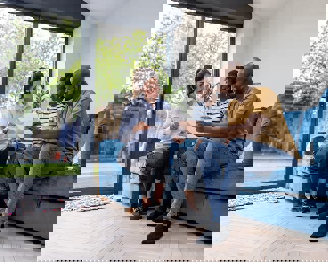 Couple buying house with agent