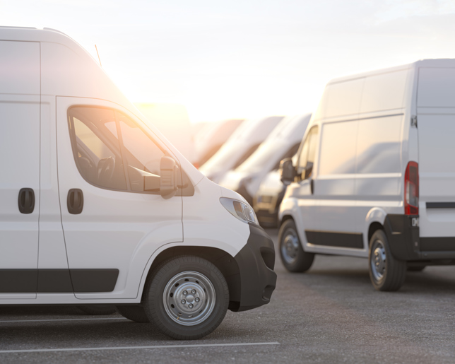 Delivery service vans