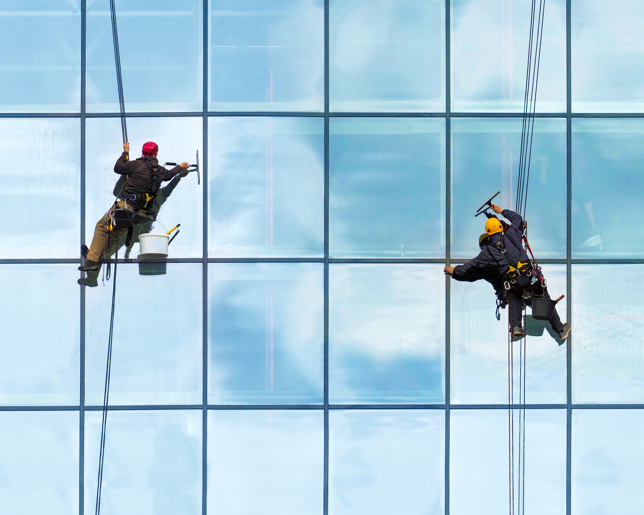 High rise window cleaning service