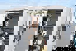 Transport trailer with horse