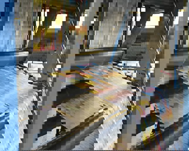 Roll offset print machine in a large print shop for production of newspapers & magazines 