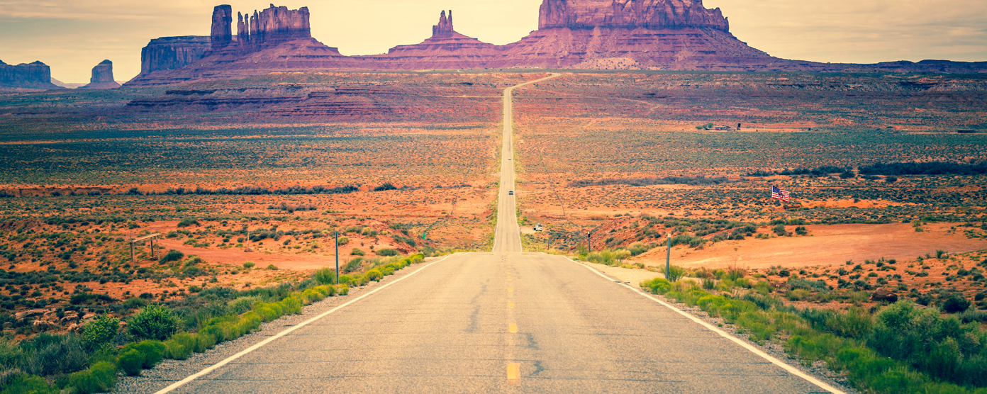burning road on a hot sunny day