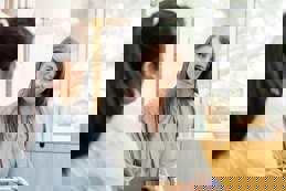 Counselor listening to client