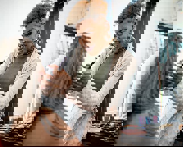 Doing make-up at a beauty salon