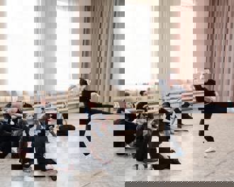 Man showing dance move