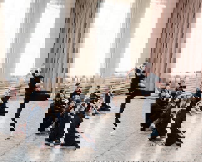 Man showing dance move