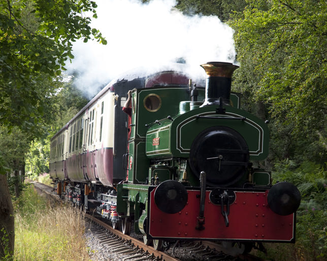 Steam engine on deeside railway